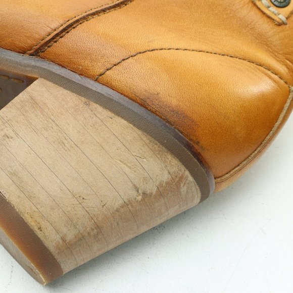 bussola Reikiavik Leather V-Neck Block Heel Bootie Inside Zip • WMNS EU39 - Picture 15 of 16